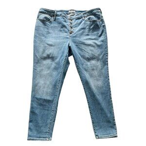 Madewell 9" Mid Rise Skinny Crop Women's Size 36 Button Fly Jeans